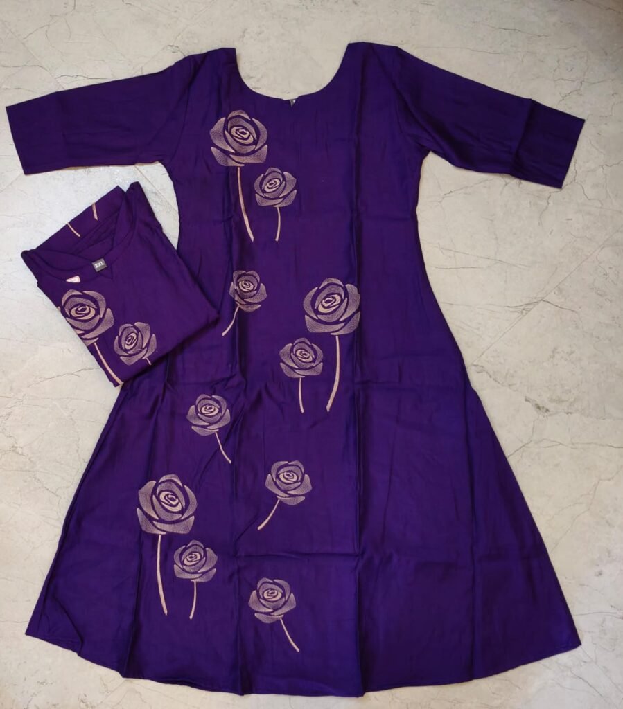 Violet A-line kurti